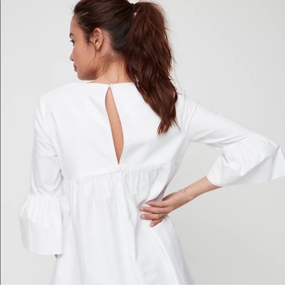 Aritzia Sunday Best Sky Blue Bell Sleeve Mini Dress- Size Medium - Picture 4 of 14